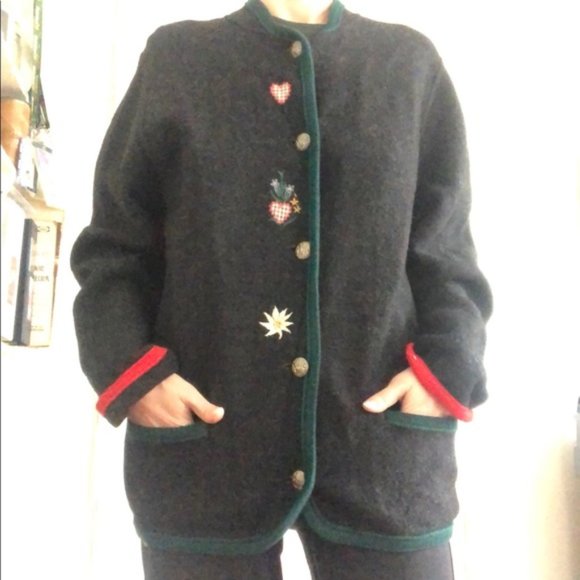 metal button cardigan